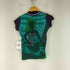 CUSTOC 00S 総柄 S/S VネックTシャツ レディース