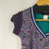 CUSTOC 00S 総柄 S/S VネックTシャツ レディース