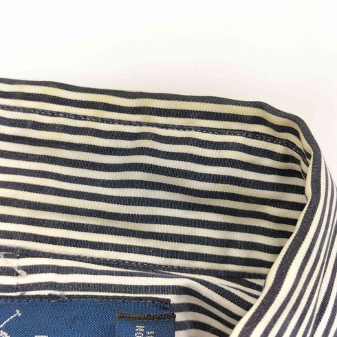 ラルフローレン RALPH LAUREN 90~00s CLASSIC FIT ポニー刺繍 ストライプ ボタンダウン 半袖シャツ メンズ import:L