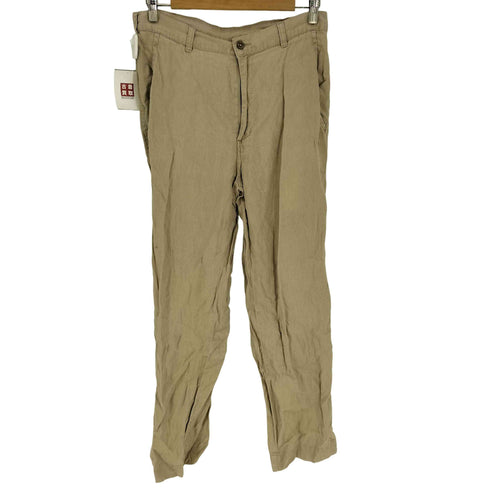 ジョスエーバンク Jos A Bank 90S スリランカ製 ジップアップ 麻 リネン スラックス メンズ 32W 30L
