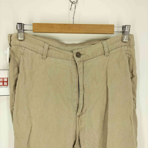 ジョスエーバンク Jos A Bank 90S スリランカ製 ジップアップ 麻 リネン スラックス メンズ 32W 30L