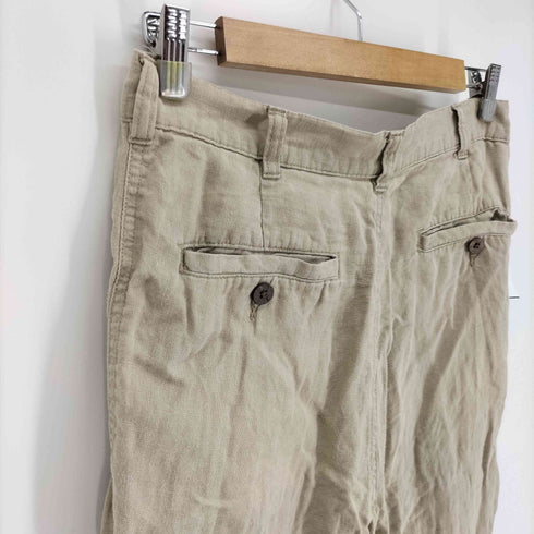 ジョスエーバンク Jos A Bank 90S スリランカ製 ジップアップ 麻 リネン スラックス メンズ 32W 30L