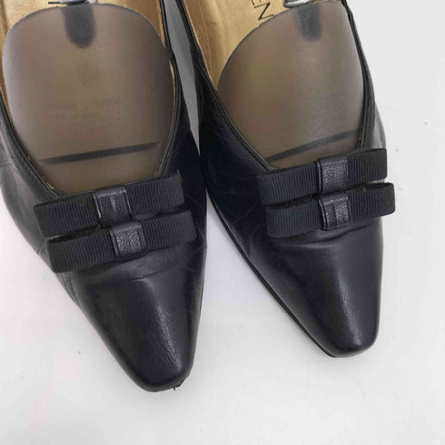 イヴサンローラン Yves Saint Laurent ポインテッドトゥ リボン付き パンプス レディース 35 1/2