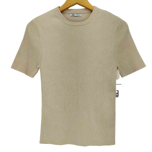 ザラ ZARA 半袖 リブニット メンズ import:M