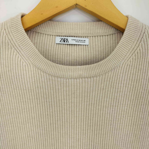 ザラ ZARA 半袖 リブニット メンズ import:M