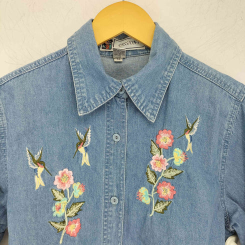 PASSION-I バード刺繍 デニムシャツ レディース 33