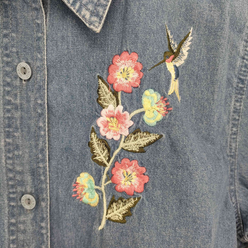 PASSION-I バード刺繍 デニムシャツ レディース 33