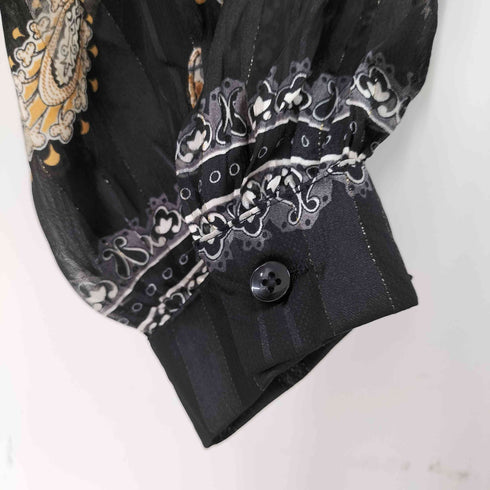 meridiam L/S 総柄 シアーワンピース レディース