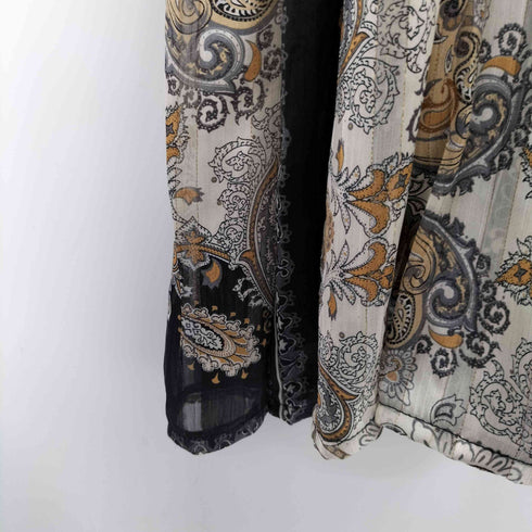 meridiam L/S 総柄 シアーワンピース レディース