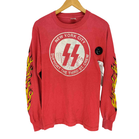 フルーツオブザルーム FRUIT OF THE LOOM SS ENTERPRISE HELLS ANGELS フレイムプリント長袖カットソー メンズ M