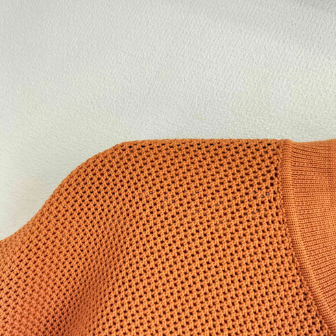 ナノユニバース NANO universe ポリメッシュリラックスクルーネックニットTシャツ メンズ M