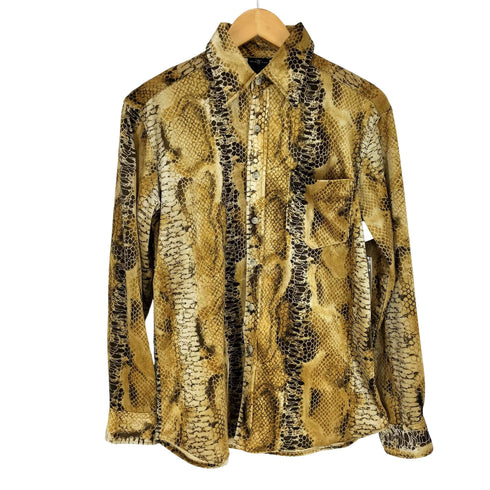 GLASS CAT 70s パイソン柄 ベロアL/S シャツ メンズ JPN:M