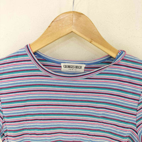 ジョルジュレッシュ GEORGES RECH マルチボーダー クルーネックTシャツ レディース