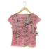 SUN MARIA フラワー ボトルネック シアーカットソー レディース M~L