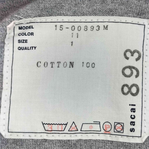 サカイ Sacai クルーネックVガゼットカットソー メンズ JPN:1