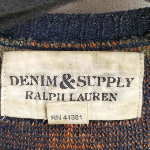 デニムアンドサプライ ラルフローレン DENIM & SUPPLY RALPH LAUREN ネイティブ柄 猫目ボタン ヘンリーネックコットンニットソー メンズ S