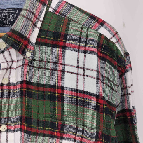 ノーティカ NAUTICA チェック ボタンダウン ネルシャツ メンズ import:XL