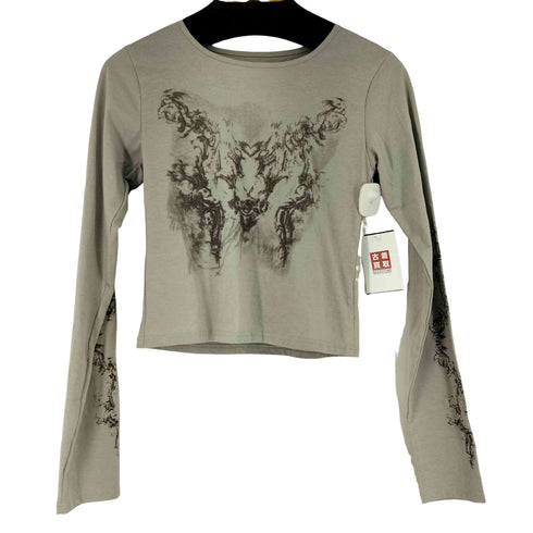 総柄 L/S Tシャツ レディース JPN:M