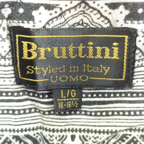 BRUTTINI 総柄 L/S レーヨンシャツ メンズ import:L