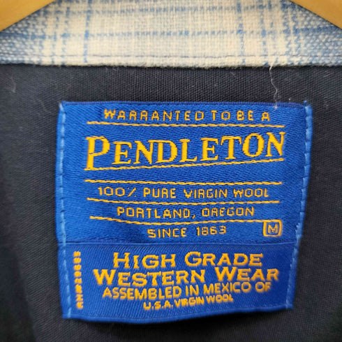 ペンドルトン PENDLETON 90S メキシコ製 ウール オンブレ ウエスタン ジップアップ シャツジャケット メンズ import:M