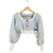 リルリリー lilLilly 25SS パフスリーブリボンカーディガン レディース FREE