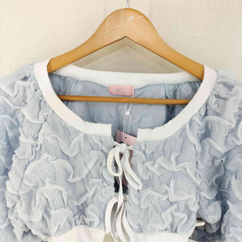 リルリリー lilLilly 25SS パフスリーブリボンカーディガン レディース FREE