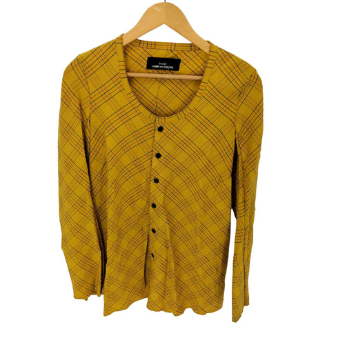 トリココムデギャルソン tricot COMME des GARCONS AD1993 90S 94SS チェック ウールシャツブラウス レディース