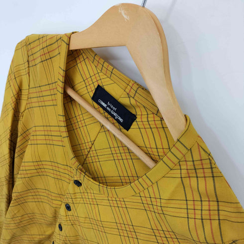 トリココムデギャルソン tricot COMME des GARCONS AD1993 90S 94SS チェック ウールシャツブラウス レディース