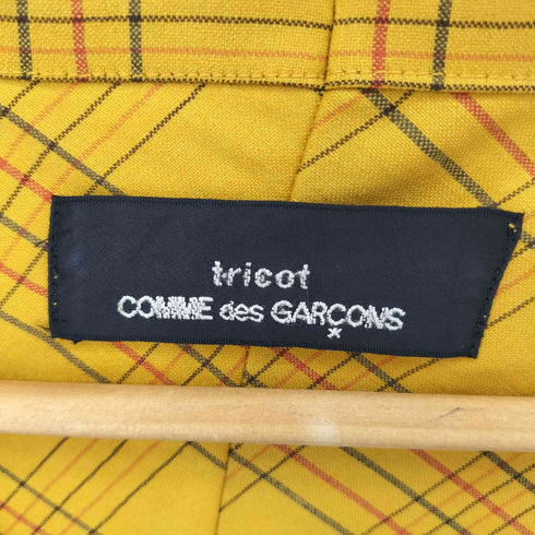 トリココムデギャルソン tricot COMME des GARCONS AD1993 90S 94SS チェック ウールシャツブラウス レディース