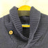 ポロバイラルフローレン Polo by RALPH LAUREN リネンコットン混フロント星条旗 タートルネックセーター ショールカラー メンズ import:L