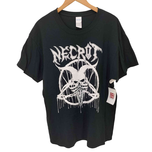 GILDAN ボディ 両面プリント デスメタル バンド クルーネック Tシャツ メンズ JPN:L