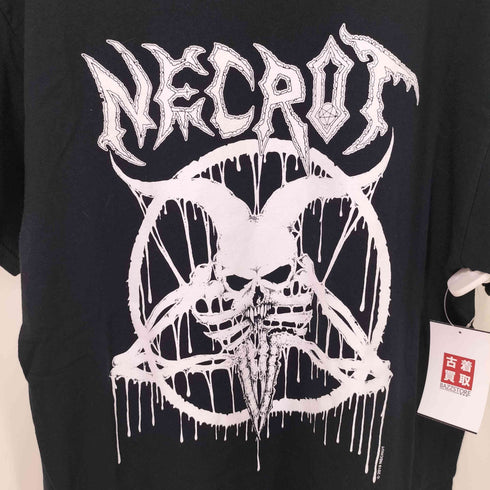 GILDAN ボディ 両面プリント デスメタル バンド クルーネック Tシャツ メンズ JPN:L