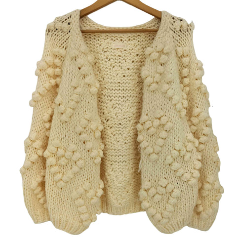 MORE self LOVE heart pompon knit レディース FREE