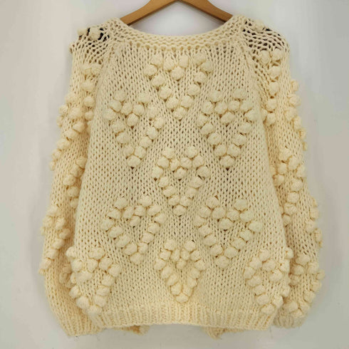 MORE self LOVE heart pompon knit レディース FREE