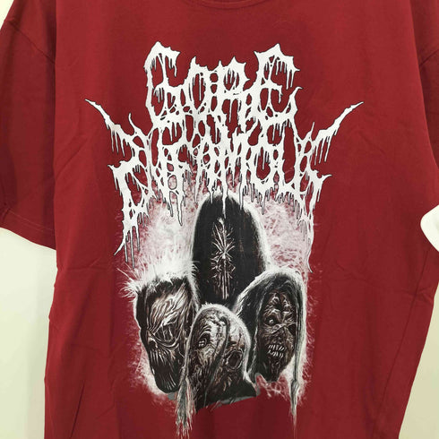 両面プリント デスメタル グラフィック クルーネック Tシャツ メンズ JPN:L