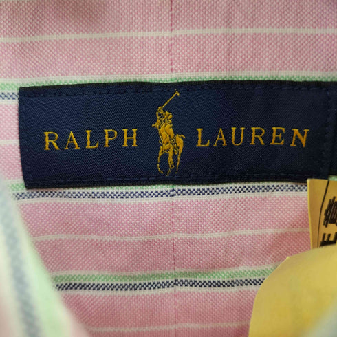 ラルフローレン RALPH LAUREN スモールポニー刺繍 L/S ストライプBDシャツ メンズ import:L