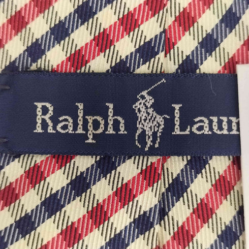ラルフローレン RALPH LAUREN シルク100チェック柄ネクタイ メンズ