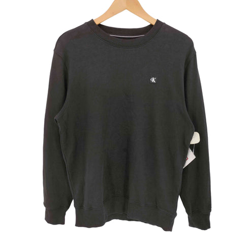 カルバンクラインジーンズ Calvin Klein Jeans レギュラーCKバッジクルーネックトレーナー メンズ import:M
