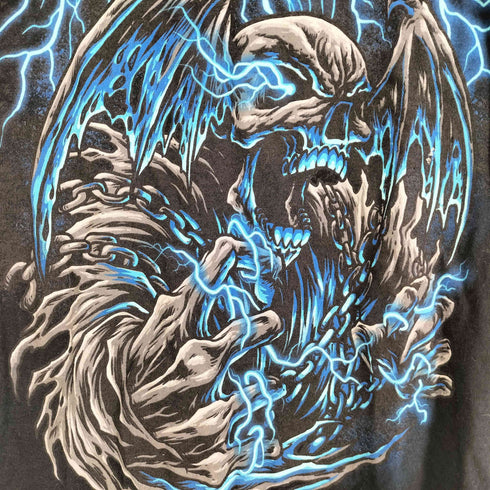スカルグラフィック 半袖 バンド Tシャツ メンズ JPN:S