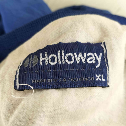 ホロウェイ HOLLOWAY USA製 PLAIN WELL プレインウェル 刺繍 Vネック ナイロン プルオーバー メンズ import:XL