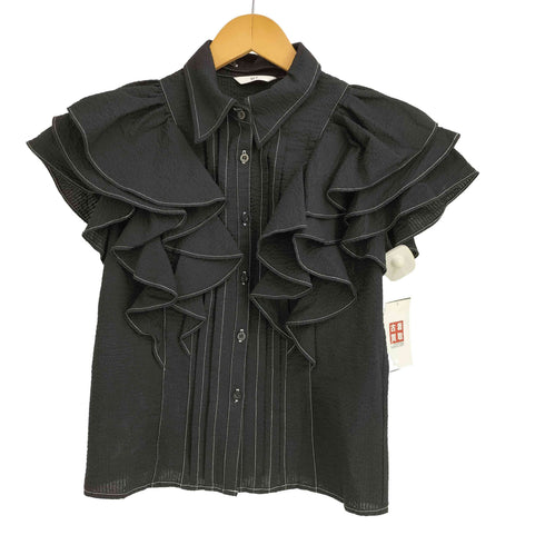 スライ SLY 24SS 2WAY SEERSUCKER FRILL ブラウス レディース FREE