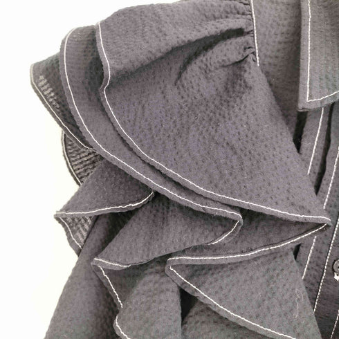 スライ SLY 24SS 2WAY SEERSUCKER FRILL ブラウス レディース FREE