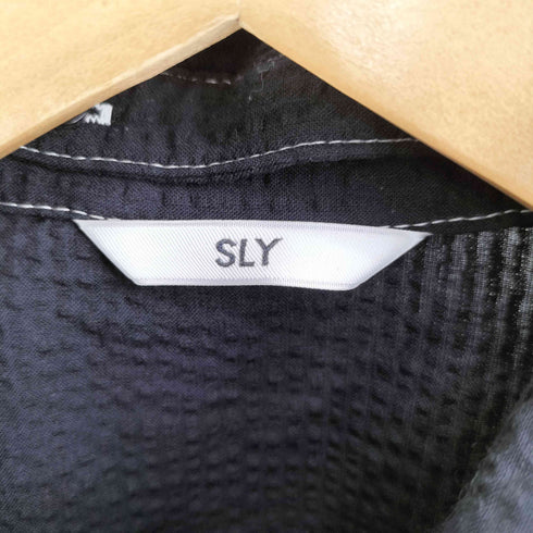 スライ SLY 24SS 2WAY SEERSUCKER FRILL ブラウス レディース FREE