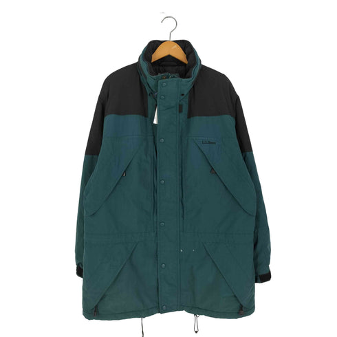 エルエルビーン L.L.Bean 90s ロゴ刺繍 裾ドローコード フーデッド ナイロン ジャケット メンズ import:L