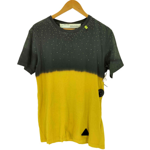 オフホワイト OFF-WHITE ラインストーン装飾タイダイTシャツ メンズ import:S