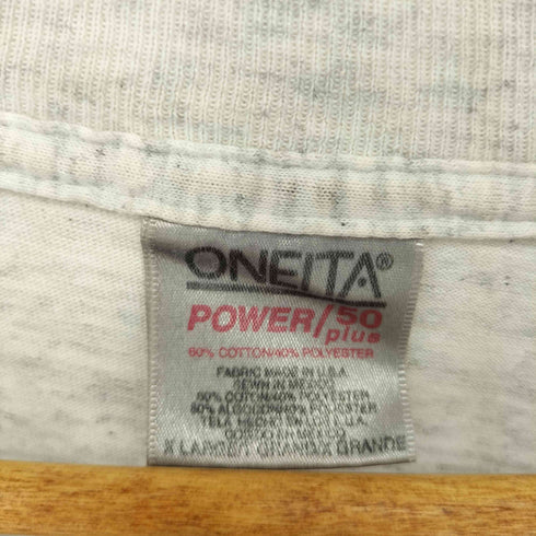オニータ ONEITA 90S USA製 シングルステッチ フロントプリント Tシャツ メンズ import:XL