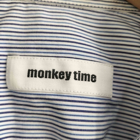 モンキータイム MONKEY TIME STRIPE WIDE REG W/CUFFS SHIRT メンズ L