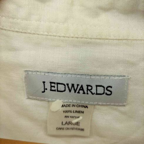J.EDWARDS リネン L/S バンドカラーシャツ メンズ import:L