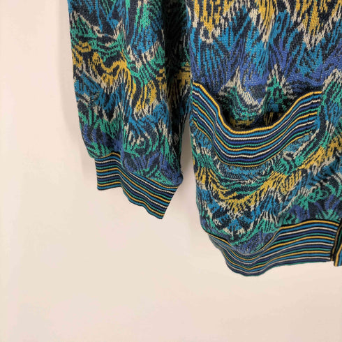 ミッソーニスポーツ MISSONI SPORTS 90S イタリア製 総柄コットンカーディガン メンズ
