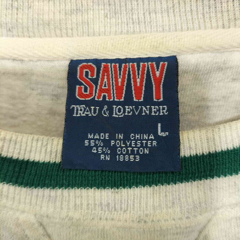 SAVVY 90S ミシガン チームロゴ刺繍 スウェット プルオーバー メンズ import:L